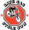 Cyclist racing bike save gas