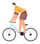 Cyclist riding bicycle, sports activities summer