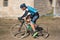 A cyclist riding in Fresno de Rodilla II Cyclocross event in Burgos, Spain.