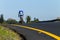 Cyclist Road Rider Race Solo Hilltop Behind Photo