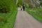 cyclist in springtime