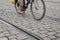 Cyclist on Tram Tracks, Dresden