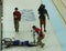 Cyclist Virginie Cueff of France crashes during Rio 2016 Olympics women`s keirin first round heat 2 at the Rio Olympic Velodrome
