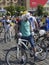 Cyclists at the bikers festival May 29, 2016 in Kharkov, Ukraine