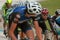 Cyclists Bunch Up In Tight Pack At Atlanta Velodrome Race