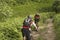 Cyclists On Country Track