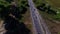 Cyclists group riding on country highway on bike ride. Bicycle racing on highway