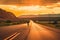 Cyclists practice cycling on open road