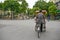 Cyclo driver in Hanoi, Vietnam