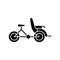 Cyclo taxi black glyph icon