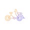 Cyclo taxi gradient linear vector icon