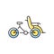 Cyclo taxi RGB color icon