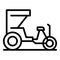 Cyclo trishaw icon outline vector. Old bike