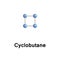 Cyclobutane is a cycloalkane c4h8