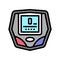 cyclometer bike device color icon vector illustration