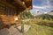 Cyclone Ranger Cabin and Snowcapped Canadian Rocky Mountain Tops