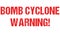 Cyclone warning hurricane weather alert typo header news logo banner design vector