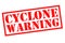 CYCLONE WARNING Rubber Stamp