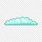 Cyclonic cloud icon, cartoon style