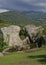 Cyclopean masonry and menhirs on the hills of Filitosa, Southern Corsica