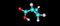 Cyclopropane carboxylic acid molecular structure isolated on black