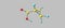 Cyclopropane carboxylic acid molecular structure isolated on grey