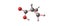 Cyclopropane carboxylic acid molecular structure isolated on white