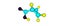 Cyclopropane carboxylic acid molecular structure isolated on white