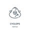 cyclops icon vector from fairytale collection. Thin line cyclops outline icon vector illustration