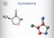 Cycloserine molecule. It is broad-spectrum antibiotic used in the treatment of tuberculosis and certain urinary tract infections