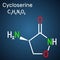 Cycloserine molecule. It is broad-spectrum antibiotic used in the treatment of tuberculosis and certain urinary tract infections