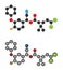 Cyfluthrin insecticide molecule