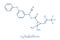 Cyhalothrin insecticide molecule. Skeletal formula
