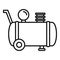 Cylinder air compressor icon, outline style