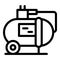 Cylinder compressor icon, outline style