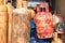 Cylinder gas bottles for refill and supply