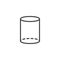 Cylinder geometrical figure outline icon