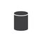 Cylinder geometrical figure vector icon