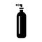Cylinder, oxygen icon. Black vector graphics