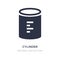 cylinder volumetric icon on white background. Simple element illustration from Shapes concept