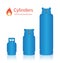 Cylinders with the compressed gases