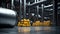 cylinders and helium containers at a metal processing plant, highlighting the sleek and functional elements of the