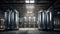 cylinders and helium containers at a metal processing plant, highlighting the sleek and functional elements of the