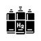cylinders hydrogen glyph icon vector illustration