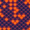 Cylinders pattern flashing randomly in orange. 3d rendering abstract geometric colorful background. Digital illustration