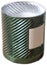 Cylindrical green candle holder