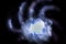 Cylindrical shape, space nebula galaxies