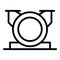 Cymbal drum icon, outline style