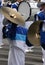 Cymbals player in marching band