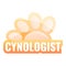 Cynologist logo, cartoon style